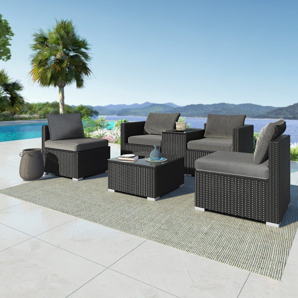 Modular Outdoor Wicker Lounge Set Modular Outdoor Wicker Lounge Set