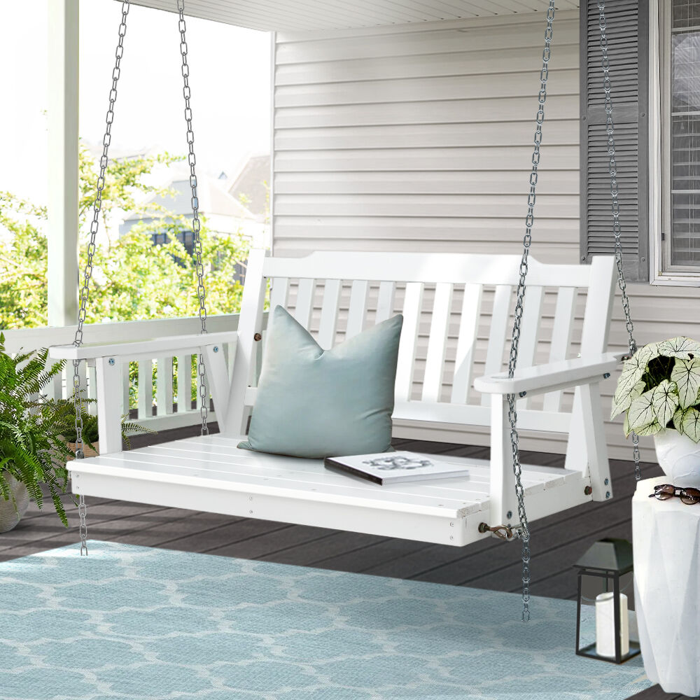 Porch Swing Chair with Chain Garden Bench Outdoor Furniture Wooden Porch Swing Chair with Chain Garden Bench Outdoor Furniture Wooden