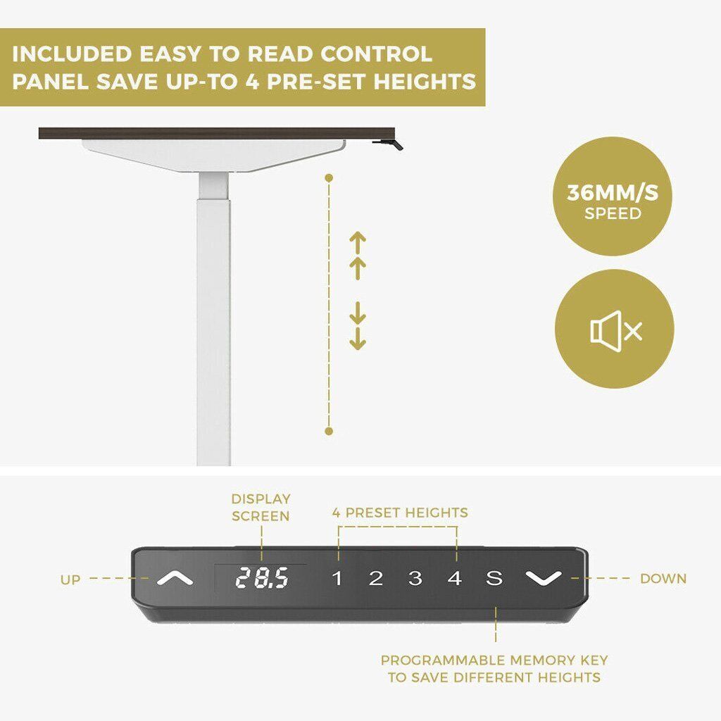 Standing Desk Height Adjustable Sit Stand Motorised Single Grey Motor Frame Top Standing Desk Height Adjustable Sit Stand Motorised Single Grey Motor Frame Top