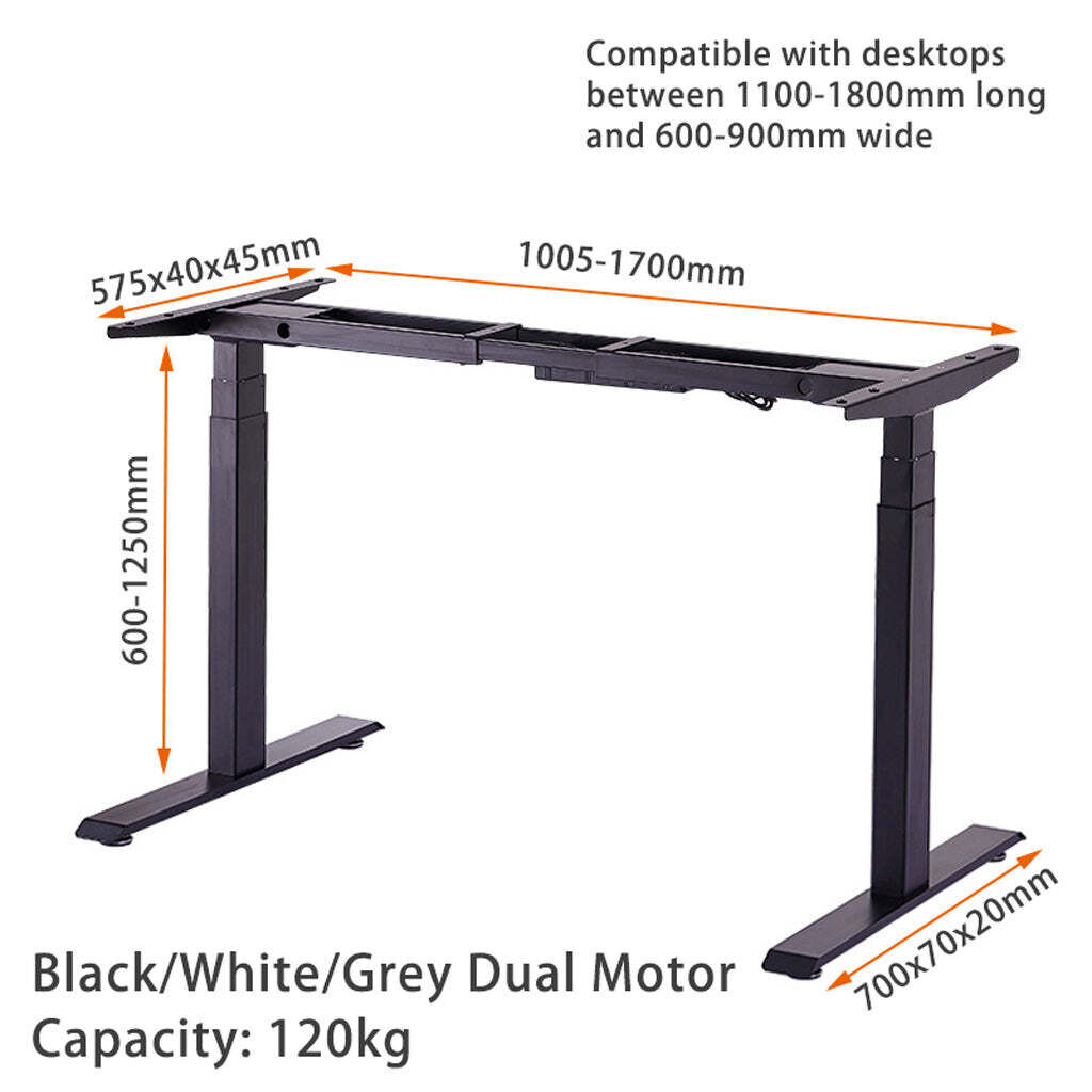 Standing Desk Height Adjustable Sit Stand Motorised Single White Motor Frame Top Standing Desk Height Adjustable Sit Stand Motorised Single White Motor Frame Top