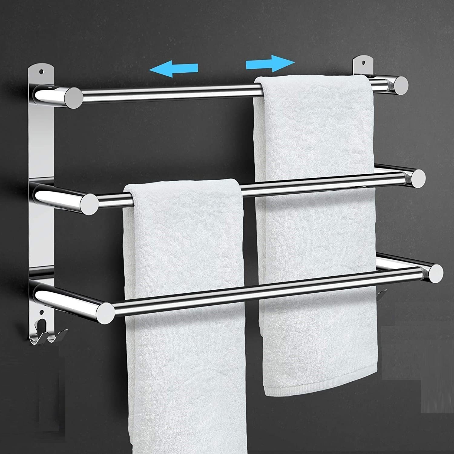 Stretchable 45-75 cm Towel Bar for Bathroom and Kitchen Stretchable 45-75 cm Towel Bar for Bathroom and Kitchen
