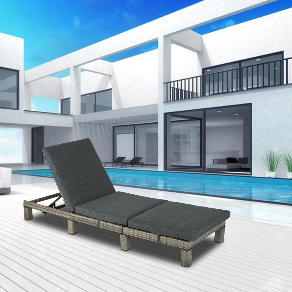 Rattan Sunbed with Adjustable Recline Rattan Sunbed with Adjustable Recline