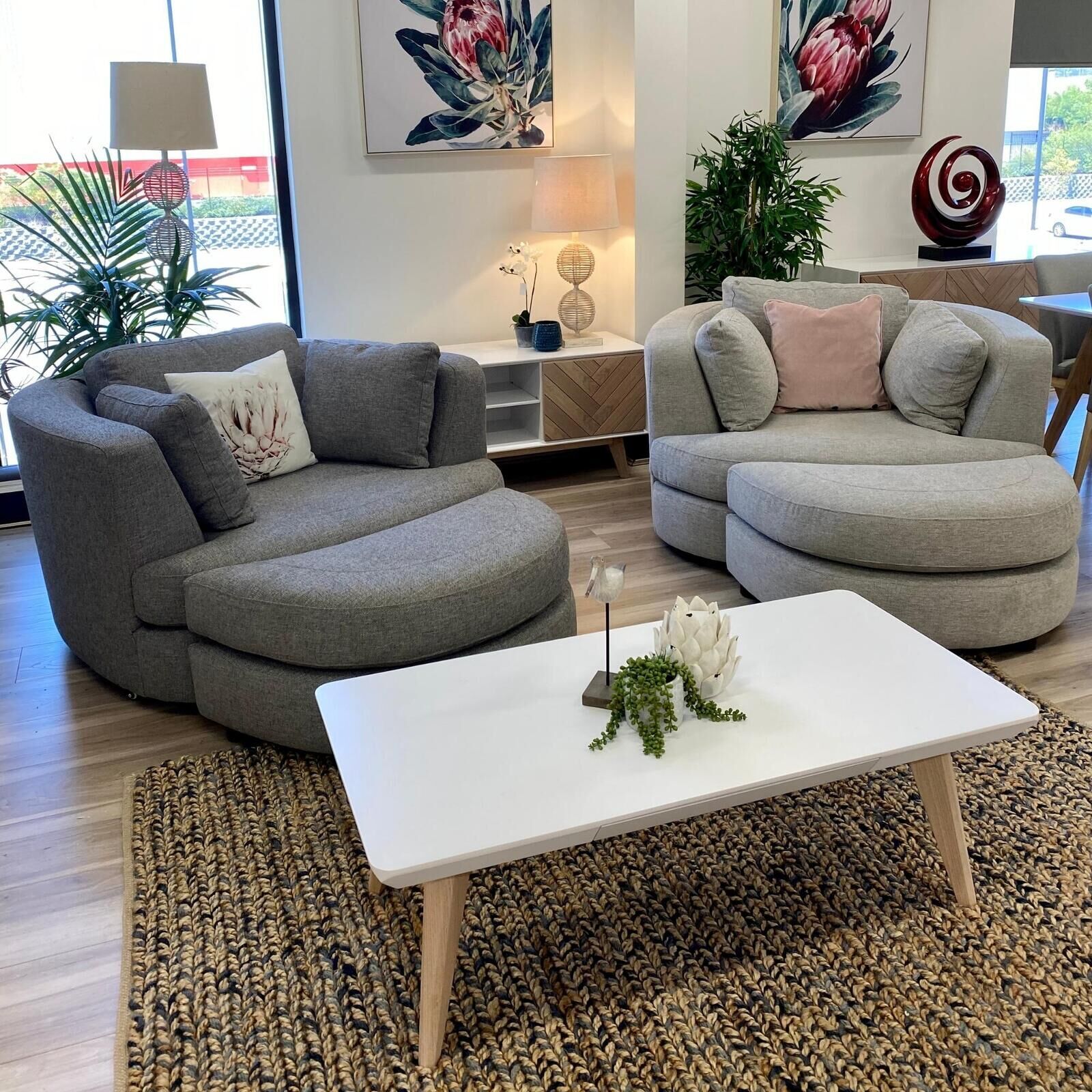 Sunshine Single Sofa Love Chair Fabric Swivel Armchair Ottoman Set Sunshine Single Sofa Love Chair Fabric Swivel Armchair Ottoman Set