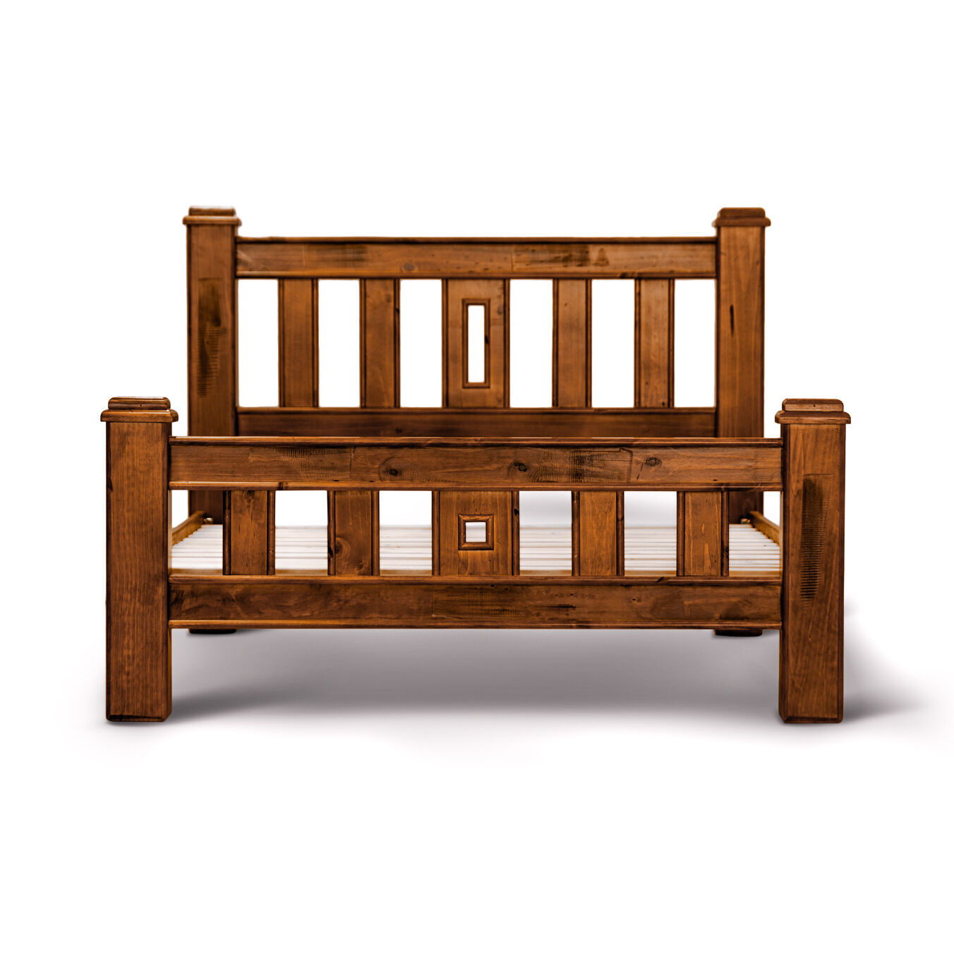 Nain Bed Frame Mattress Base Solid Pine Timber Wood - Dark Brown Nain Bed Frame Mattress Base Solid Pine Timber Wood - Dark Brown