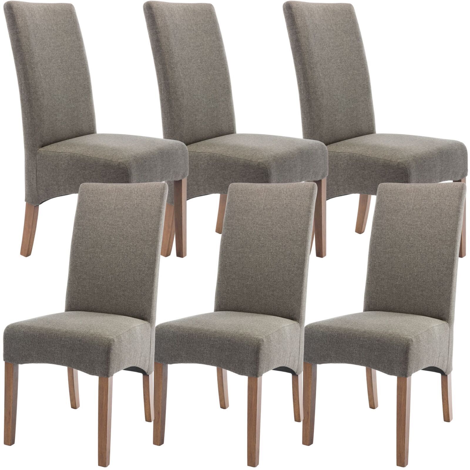 Aksa Fabric Upholstered Dining Chair Solid Pine Wood Furniture - Grey Aksa Fabric Upholstered Dining Chair Solid Pine Wood Furniture - Grey