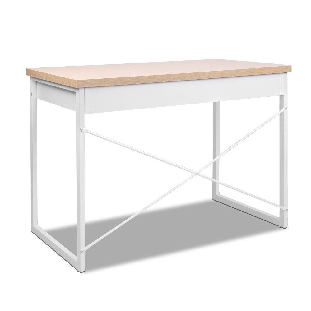 Metal Desk with Drawer - Wooden Top Metal Desk with Drawer - Wooden Top