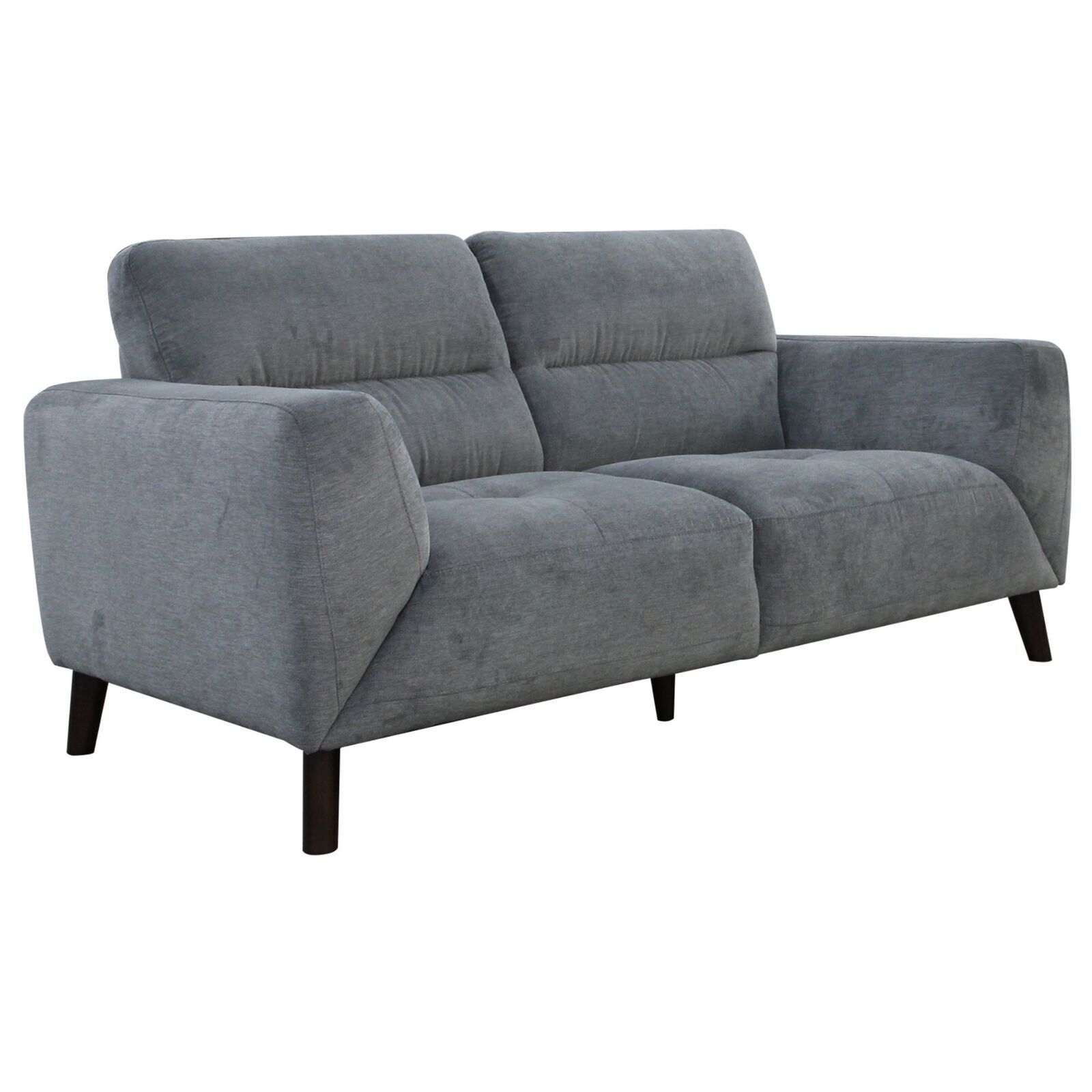 Droylsden Sofa Fabric Uplholstered Lounge Couch - Charcoal Droylsden Sofa Fabric Uplholstered Lounge Couch - Charcoal