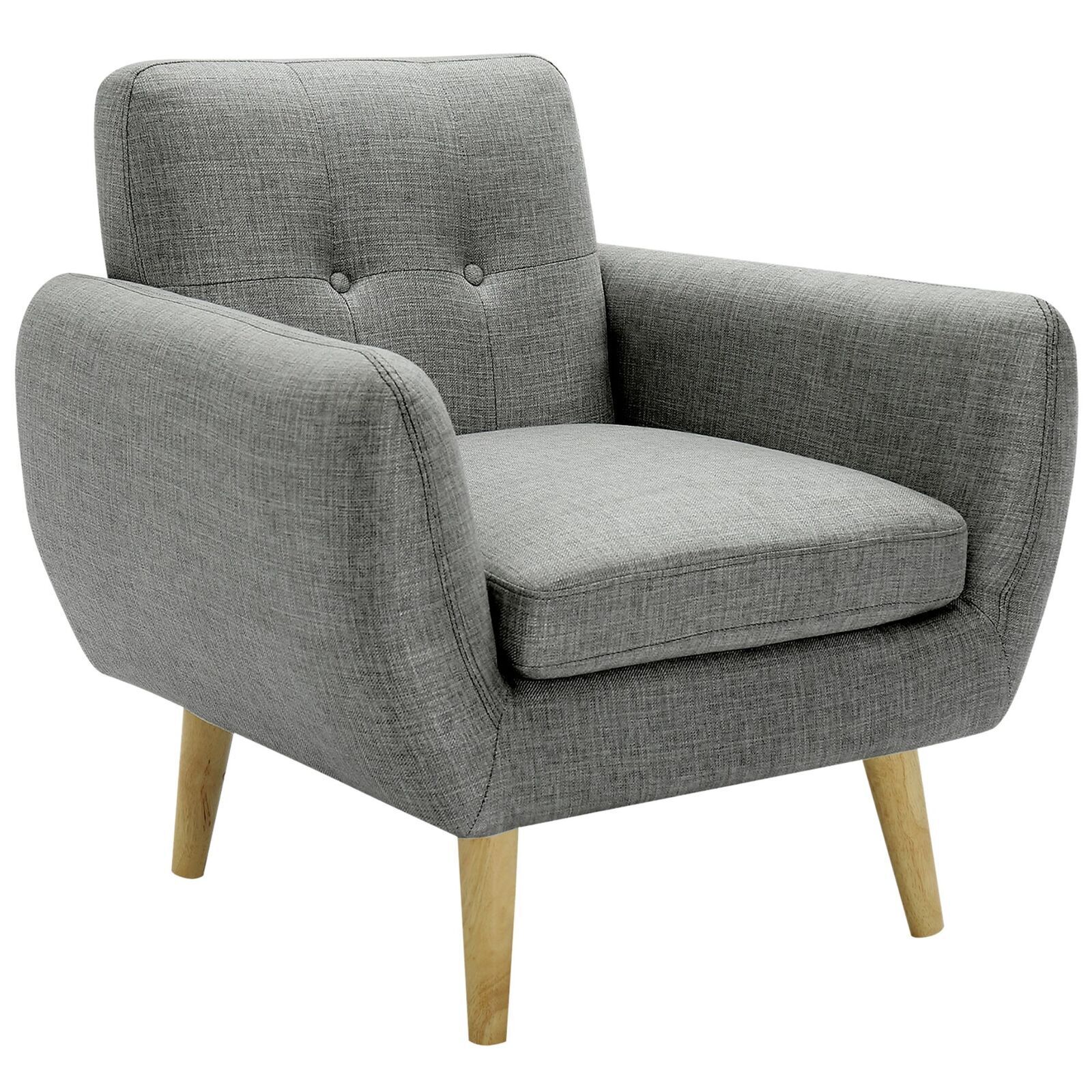 Dane Single Seater Fabric Upholstered Sofa Armchair Lounge Couch Dane Single Seater Fabric Upholstered Sofa Armchair Lounge Couch