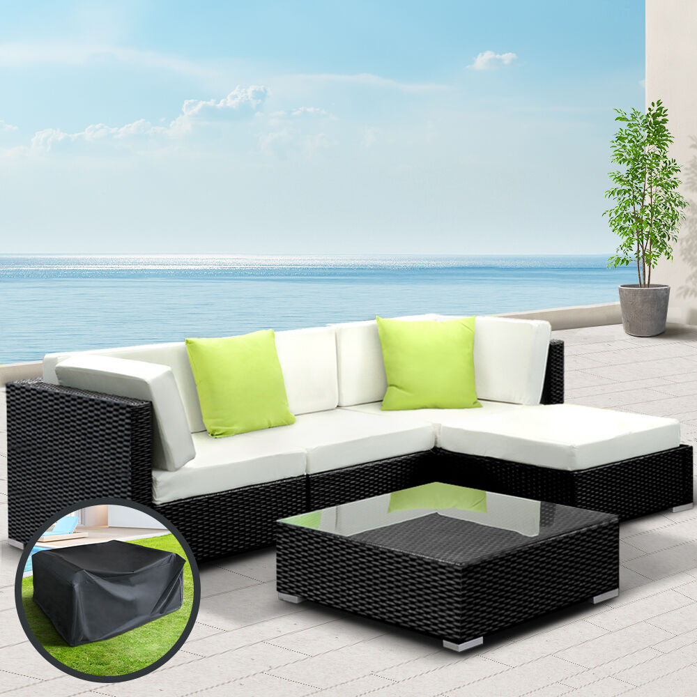 Sofa Set with Storage Cover Outdoor Furniture Wicker Sofa Set with Storage Cover Outdoor Furniture Wicker