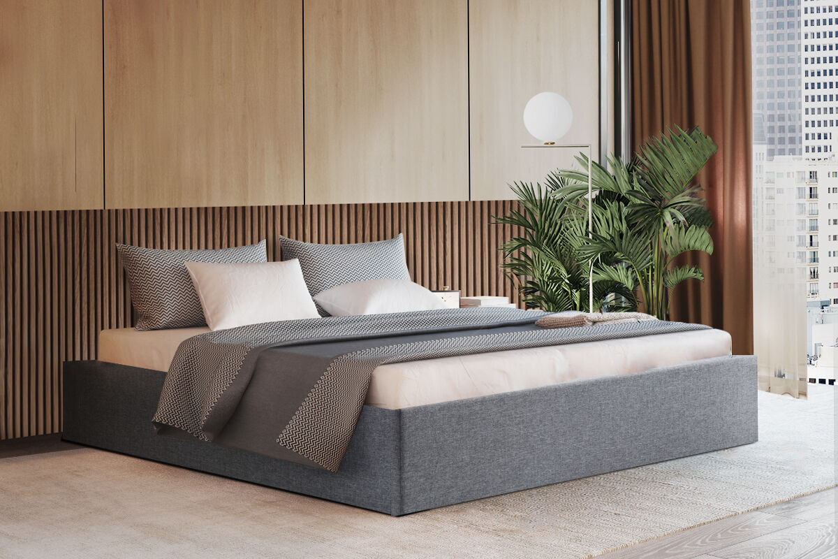 Waroonee Storage Gas Lift Bed Frame without Headboard Fabric Waroonee Storage Gas Lift Bed Frame without Headboard Fabric