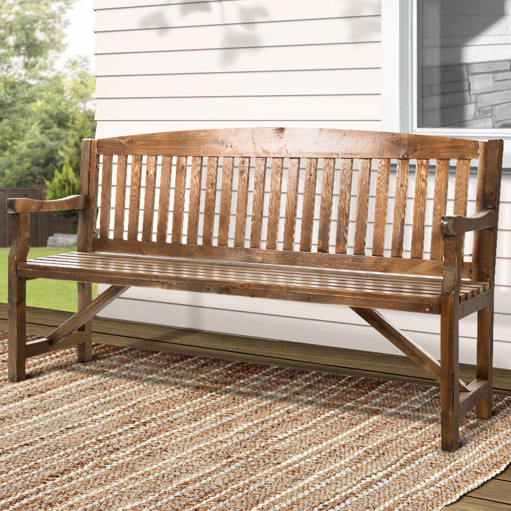 Wooden Garden Bench Chair Outdoor Furniture Decor Patio Deck 3 Seater Wooden Garden Bench Chair Outdoor Furniture Decor Patio Deck 3 Seater