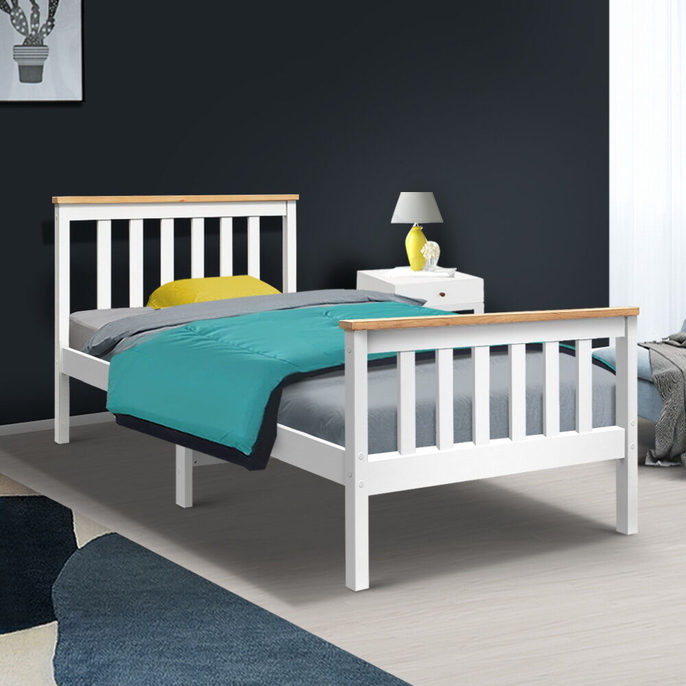 Ampthill Wooden Bed Frame PONY Timber Mattress Base Bedroom Kids Ampthill Wooden Bed Frame PONY Timber Mattress Base Bedroom Kids
