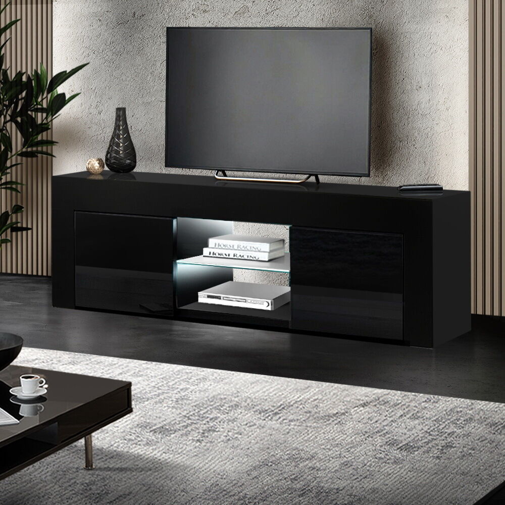 Wailuku 130cm RGB LED TV Stand Cabinet Entertainment Unit Gloss Furniture Wailuku 130cm RGB LED TV Stand Cabinet Entertainment Unit Gloss Furniture