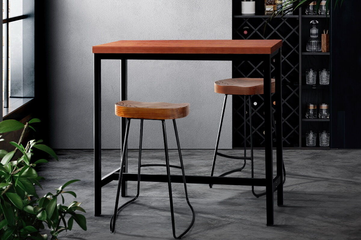 Vintage Industrial High Bar Table for Stool Kitchen Cafe Desk Vintage Industrial High Bar Table for Stool Kitchen Cafe Desk