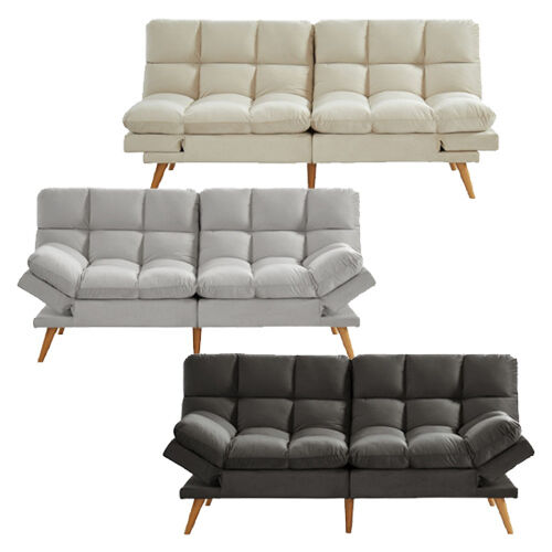Alexa 3 Seater Velvet Sofa Bed Futon Alexa 3 Seater Velvet Sofa Bed Futon