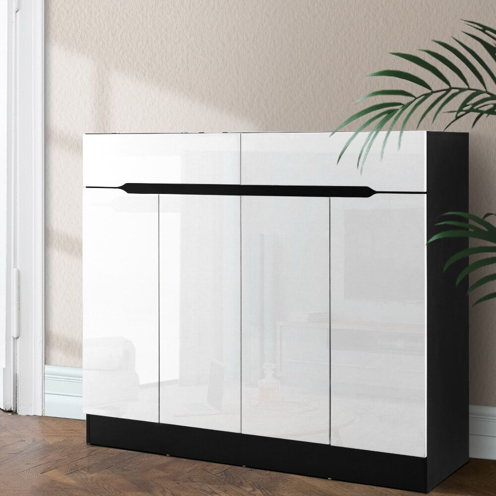 120cm Shoe Cabinet Shoes Storage Rack High Gloss Cupboard Drawers 120cm Shoe Cabinet Shoes Storage Rack High Gloss Cupboard Drawers