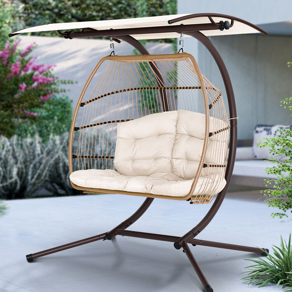 Outdoor Furniture Lounge Hanging Swing Chair Egg Hammock Stand Rattan Wicker Outdoor Furniture Lounge Hanging Swing Chair Egg Hammock Stand Rattan Wicker