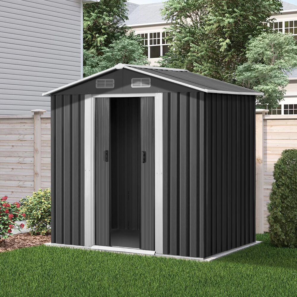 Garden Shed Outdoor Storage Sheds Workshop Metal Base Grey Garden Shed Outdoor Storage Sheds Workshop Metal Base Grey
