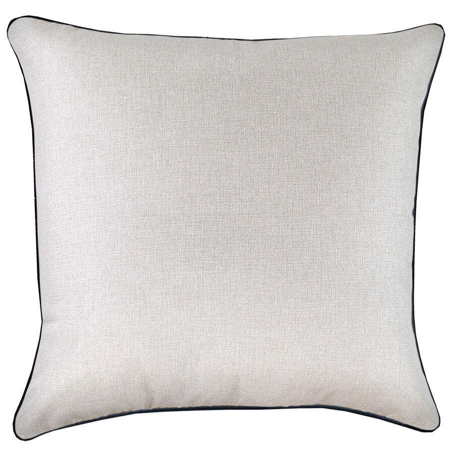Cushion Cover-With Black Piping-Natural Cushion Cover-With Black Piping-Natural