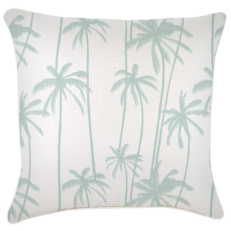 Cushion Cover-With Piping-Tall-Palms-Mint Cushion Cover-With Piping-Tall-Palms-Mint