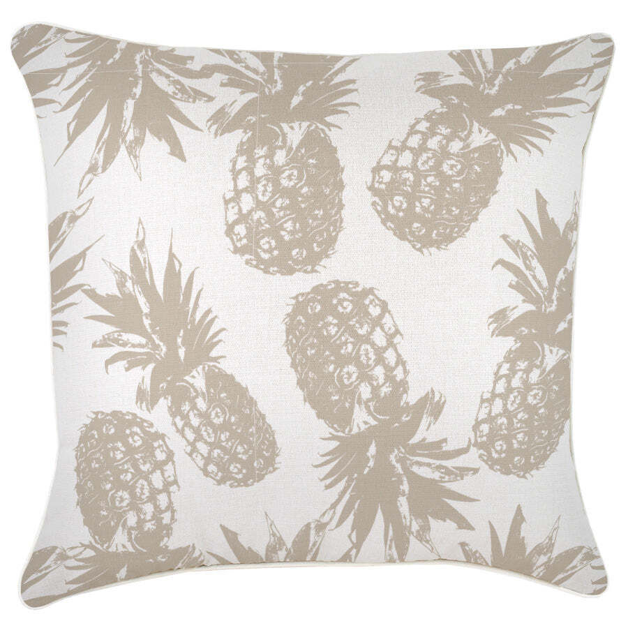 Cushion Cover-With Piping-Pineapples Beige Cushion Cover-With Piping-Pineapples Beige