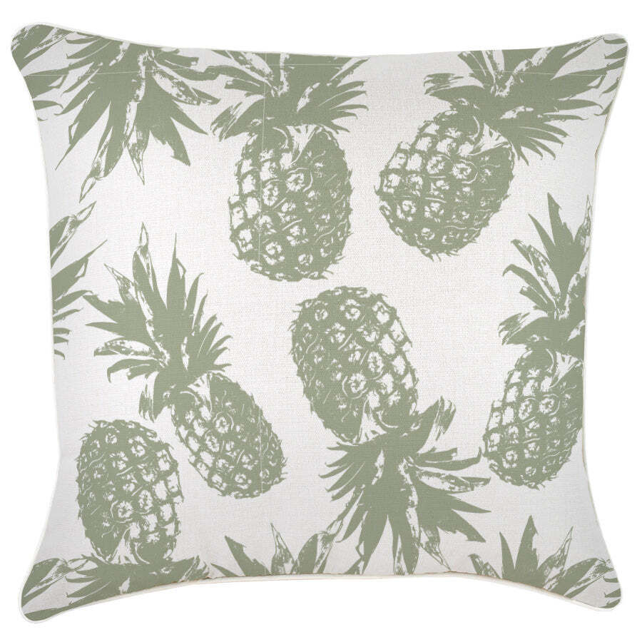 Cushion Cover-With Piping-Pineapples Sage Cushion Cover-With Piping-Pineapples Sage
