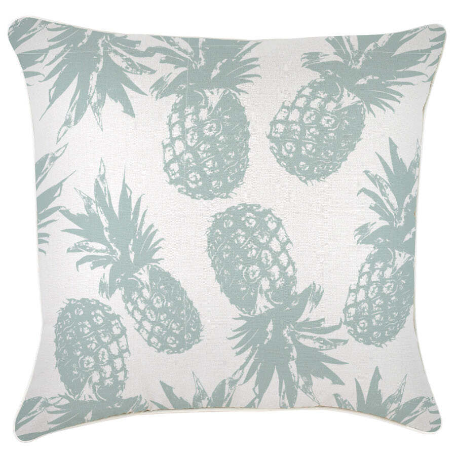 Cushion Cover-With Piping-Pineapples Seafoam Cushion Cover-With Piping-Pineapples Seafoam