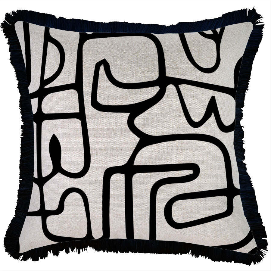 Cushion Cover-Coastal Fringe-Art-Studio Cushion Cover-Coastal Fringe-Art-Studio