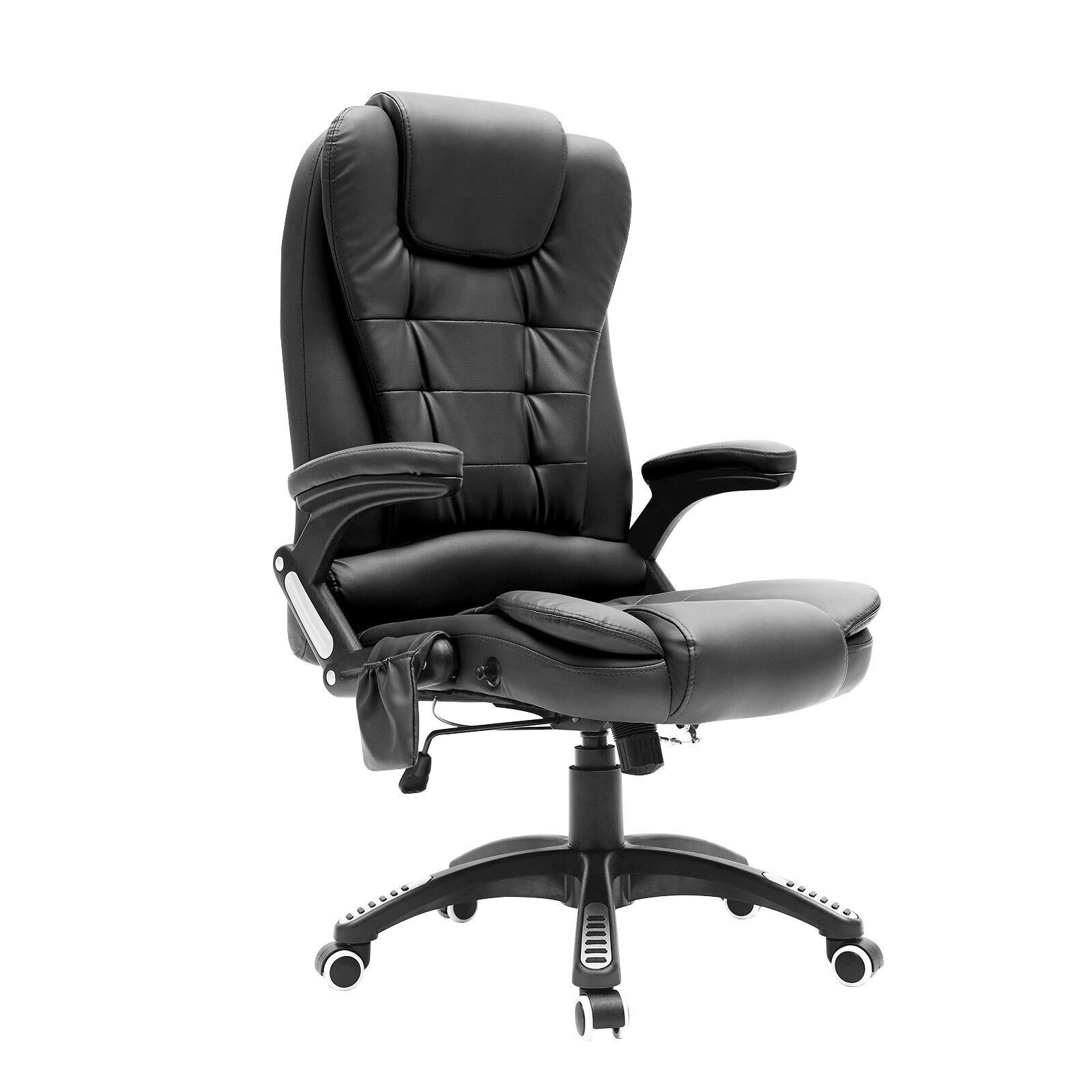 La Bella Black Massage 8 Point Vibration Heated Ergonomic Executive Office Chair La Bella Black Massage 8 Point Vibration Heated Ergonomic Executive Office Chair