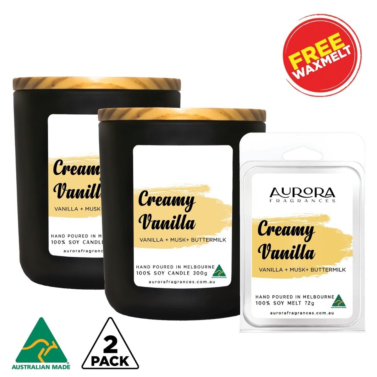 Aurora Soy Candle Australian Made 300g 2 Pack Aurora Soy Candle Australian Made 300g 2 Pack