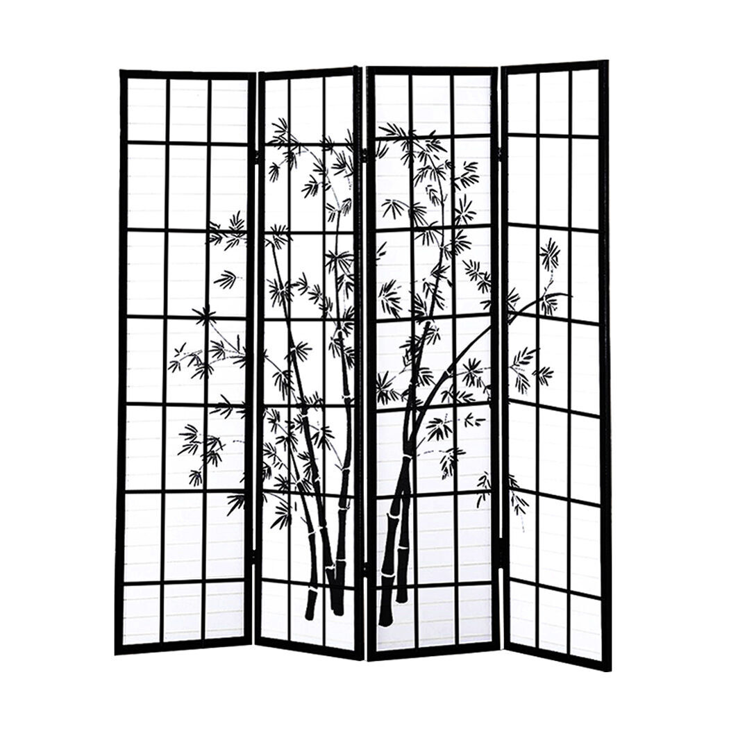 Scituate Free Standing Foldable Room Divider Privacy Screen Bamboo Print Scituate Free Standing Foldable Room Divider Privacy Screen Bamboo Print