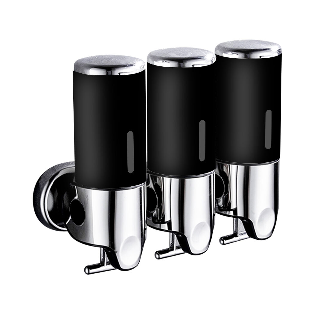 3 Bottles Bathroom Shower Soap Shampoo Gel Dispenser Pump Wall 1500ml 3 Bottles Bathroom Shower Soap Shampoo Gel Dispenser Pump Wall 1500ml