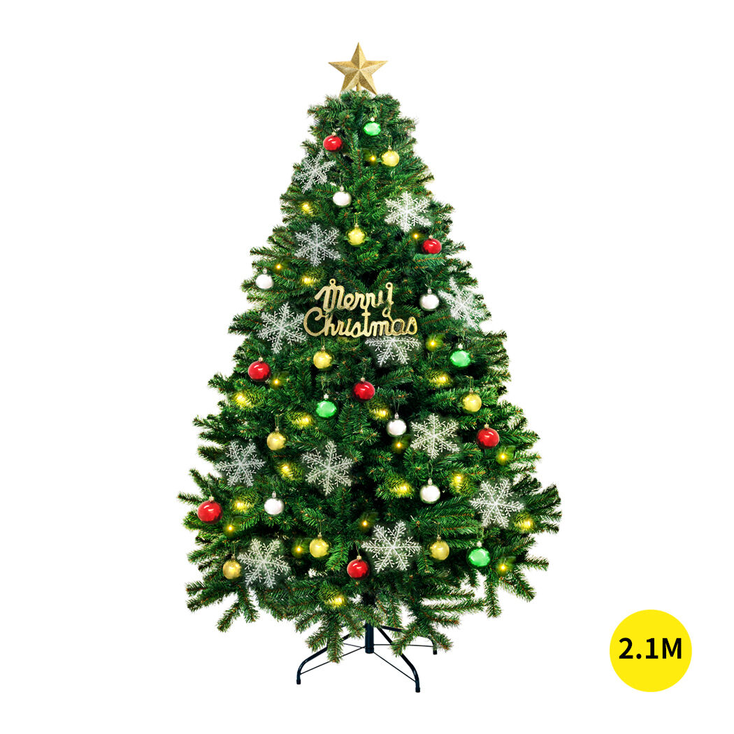 Christmas Tree Kit Xmas Decorations Colorful Plastic Ball Baubles with LED Light Christmas Tree Kit Xmas Decorations Colorful Plastic Ball Baubles with LED Light