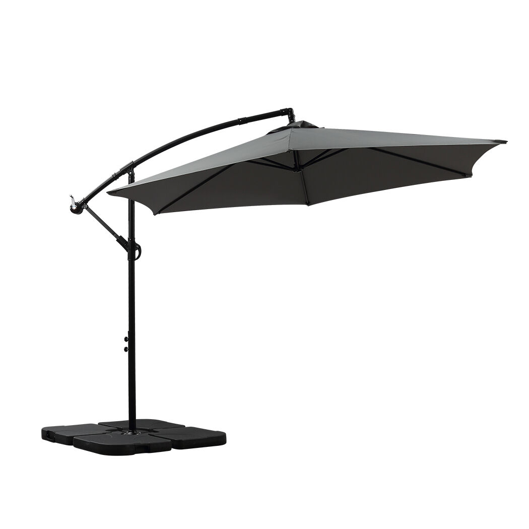 3M Outdoor Umbrella Cantilever Base Stand Cover Garden Patio Beach Umbrellas 3M Outdoor Umbrella Cantilever Base Stand Cover Garden Patio Beach Umbrellas