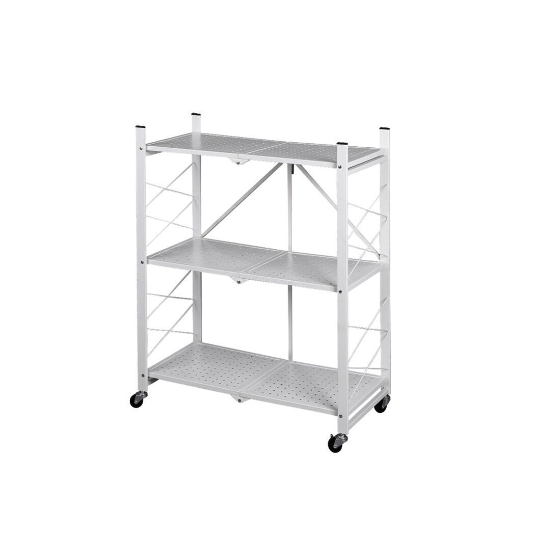 Foldable Storage Shelf Display Rack Bookshelf Bookcase Wheel Collapsible Foldable Storage Shelf Display Rack Bookshelf Bookcase Wheel Collapsible