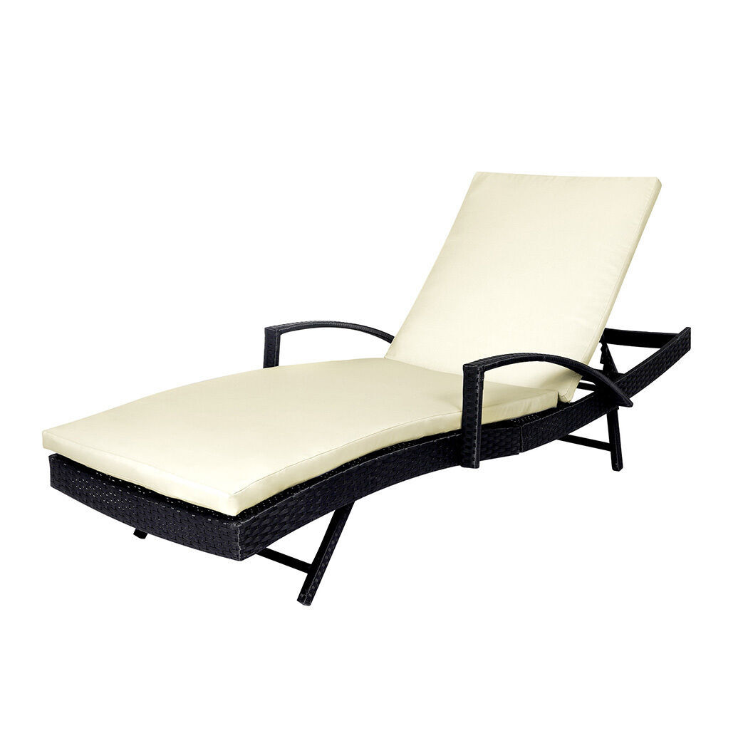 Outdoor Sun Lounger Furniture Beige - Model-A05FA4 Outdoor Sun Lounger Furniture Beige - Model-A05FA4