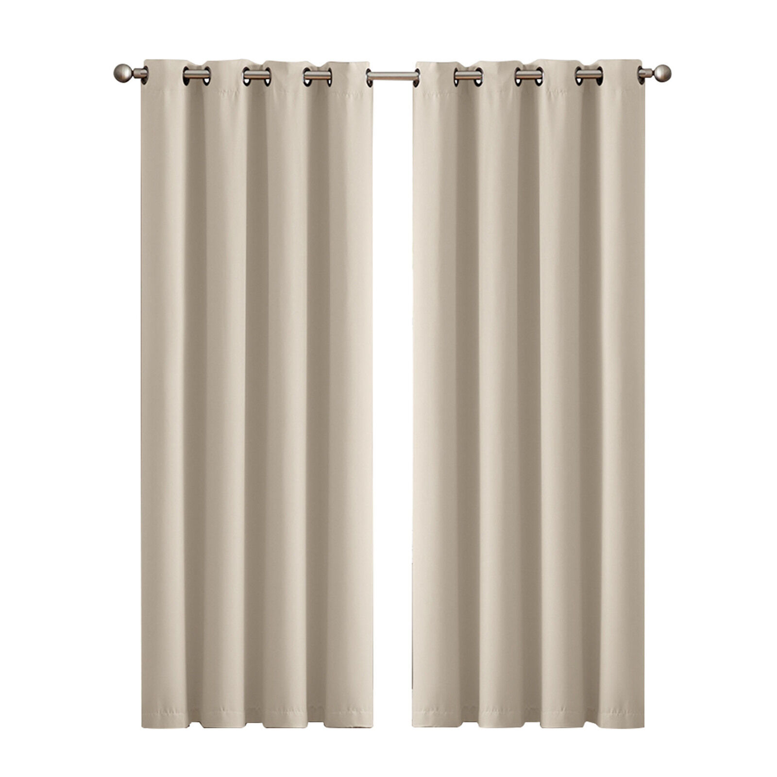 2x Blockout Curtains Panels 3 Layers Eyelet Room Darkening 2x Blockout Curtains Panels 3 Layers Eyelet Room Darkening