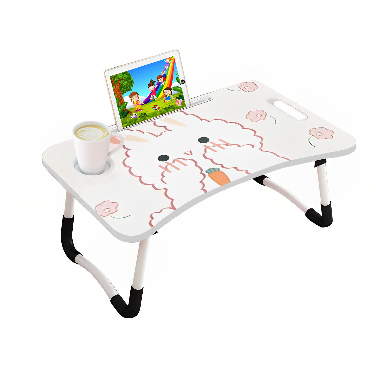 Portable Bed Table Adjustable Foldable Bed Sofa Study Table Laptop Mini Desk with Drawer and Cup Slot Home Decor Portable Bed Table Adjustable Foldable Bed Sofa Study Table Laptop Mini Desk with Drawer and Cup Slot Home Decor