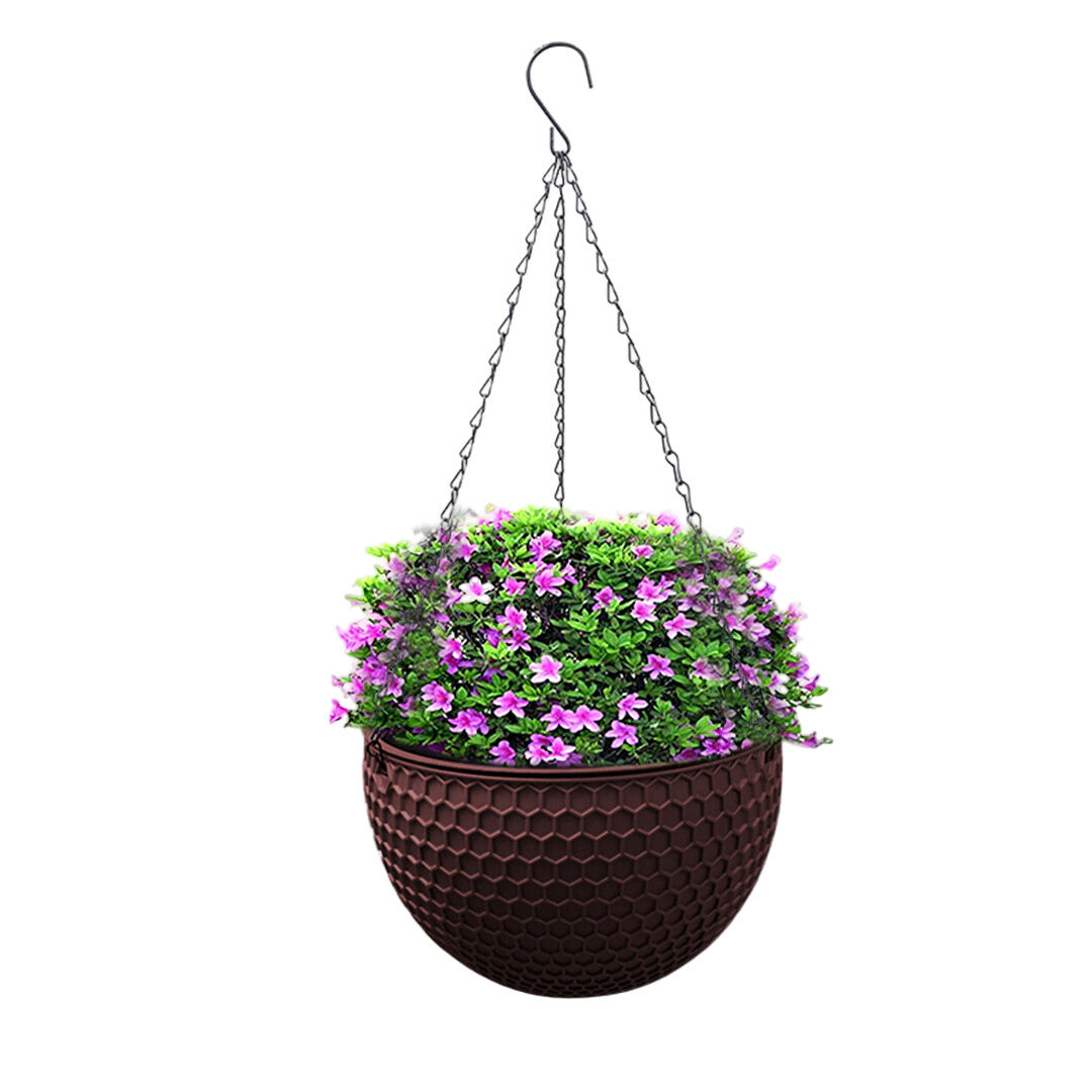 Hanging Resin Flower Pot Self Watering Basket Planter Indoor Outdoor Garden Decor Hanging Resin Flower Pot Self Watering Basket Planter Indoor Outdoor Garden Decor