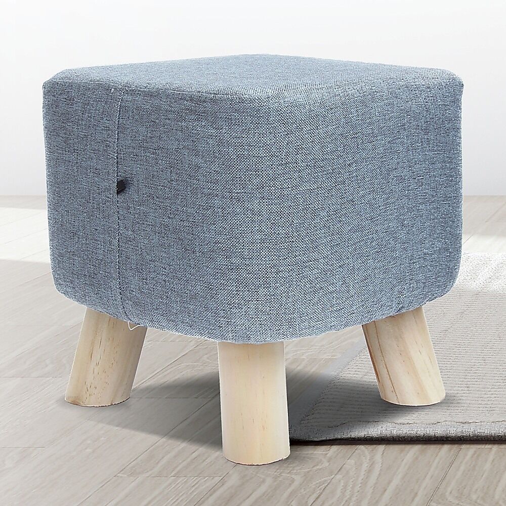 Fabric Ottoman Foot Stool Rest Pouffe Footstool Wood Storage Padded Seat Fabric Ottoman Foot Stool Rest Pouffe Footstool Wood Storage Padded Seat