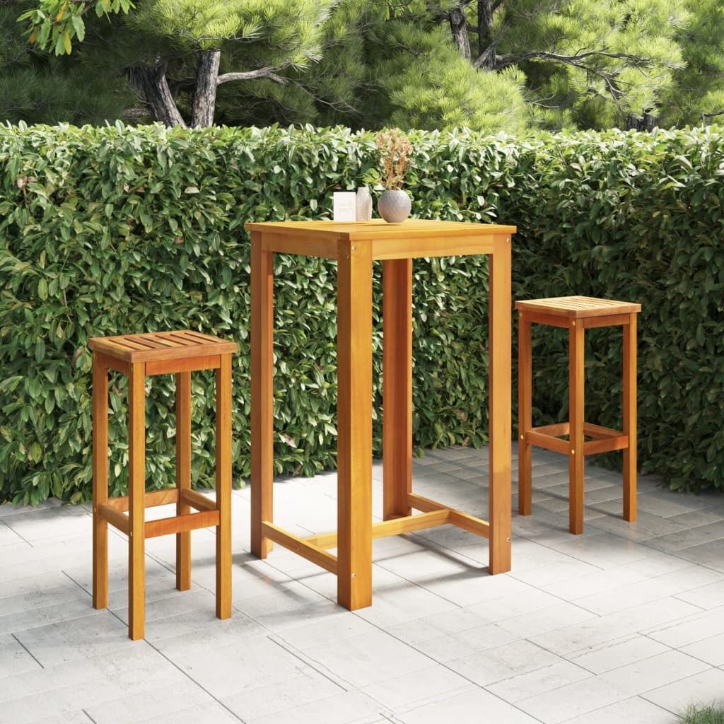 Garden Bar Set Solid Wood Acacia Garden Bar Set Solid Wood Acacia