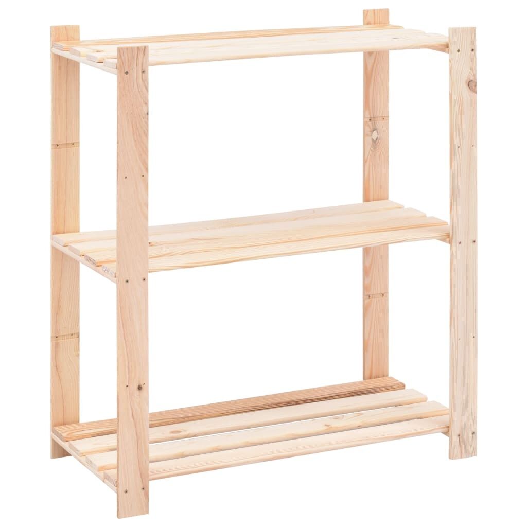 3-Tier Storage Rack 80x38x90 cm Solid Wood Pine 150 kg 3-Tier Storage Rack 80x38x90 cm Solid Wood Pine 150 kg