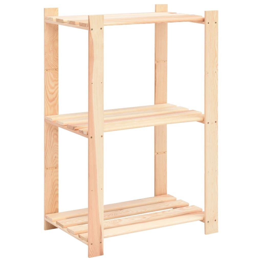 3-Tier Storage Rack 60x38x90 cm Solid Wood Pine 150 kg 3-Tier Storage Rack 60x38x90 cm Solid Wood Pine 150 kg