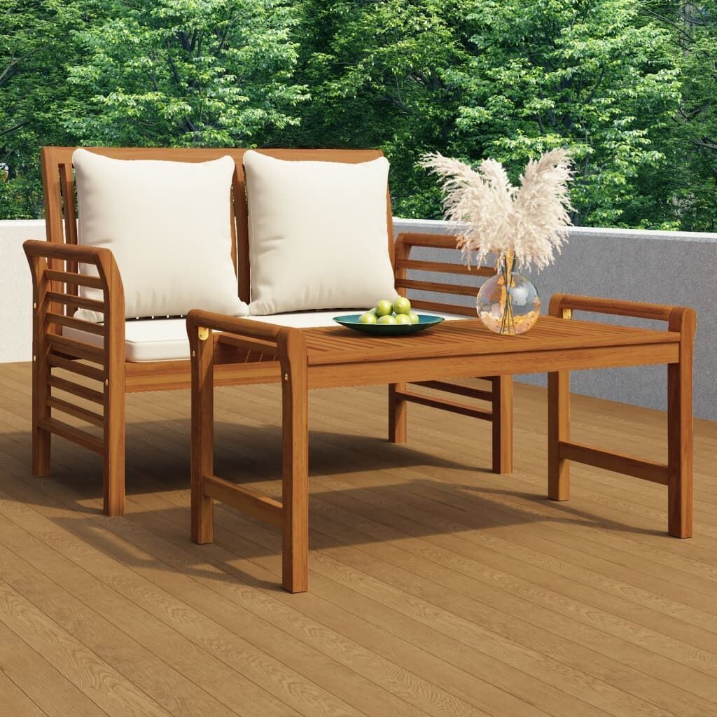 Sofa Bench with Cushions Solid Wood Acacia Sofa Bench with Cushions Solid Wood Acacia