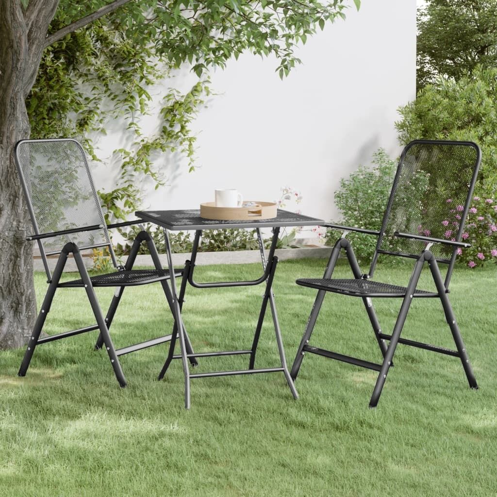 Garden Table Expanded Metal Mesh Anthracite Garden Table Expanded Metal Mesh Anthracite