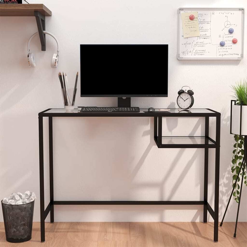 Computer Desk 100x36x74 cm Glass Computer Desk 100x36x74 cm Glass