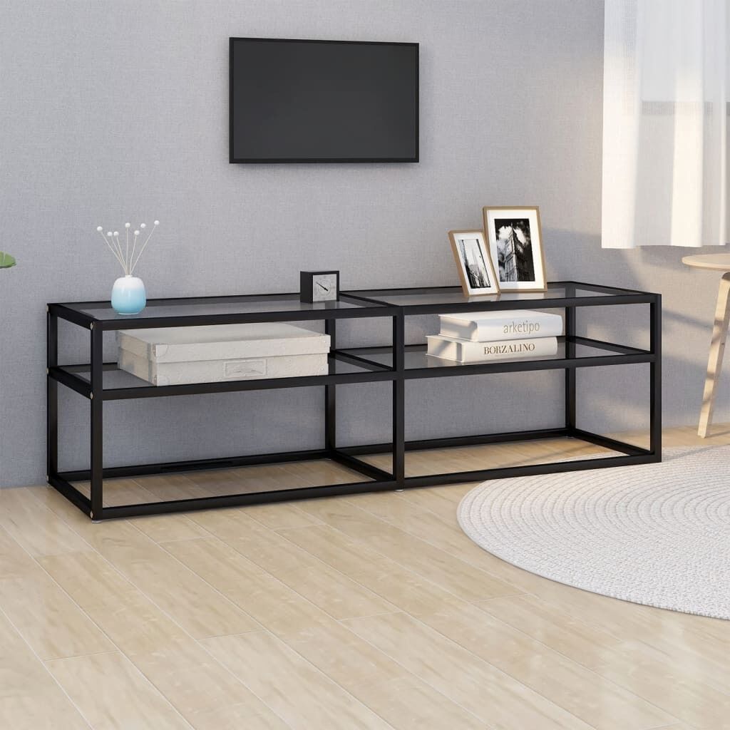 Bozeman TV Cabinet Transparent Tempered Glass Bozeman TV Cabinet Transparent Tempered Glass
