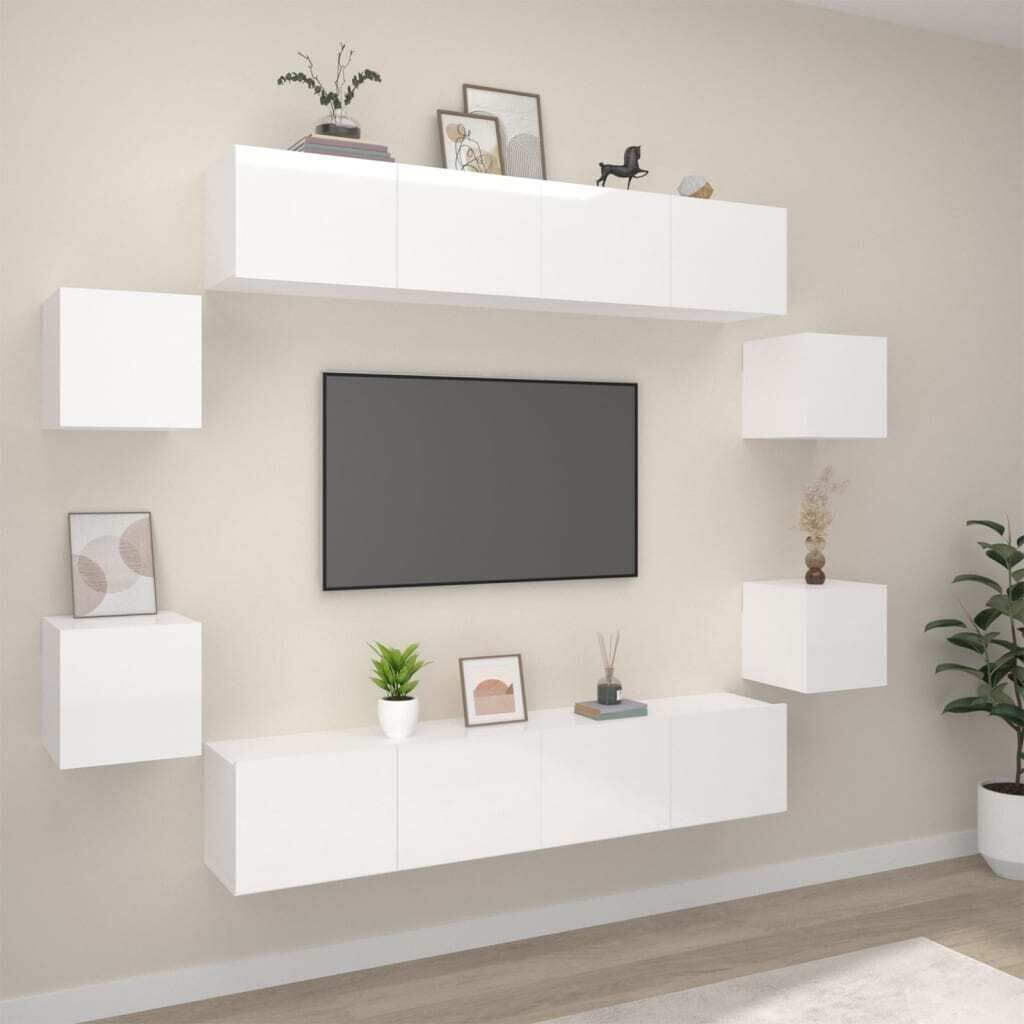 Dorado 8 Piece TV Cabinet Set Engineered Wood Dorado 8 Piece TV Cabinet Set Engineered Wood