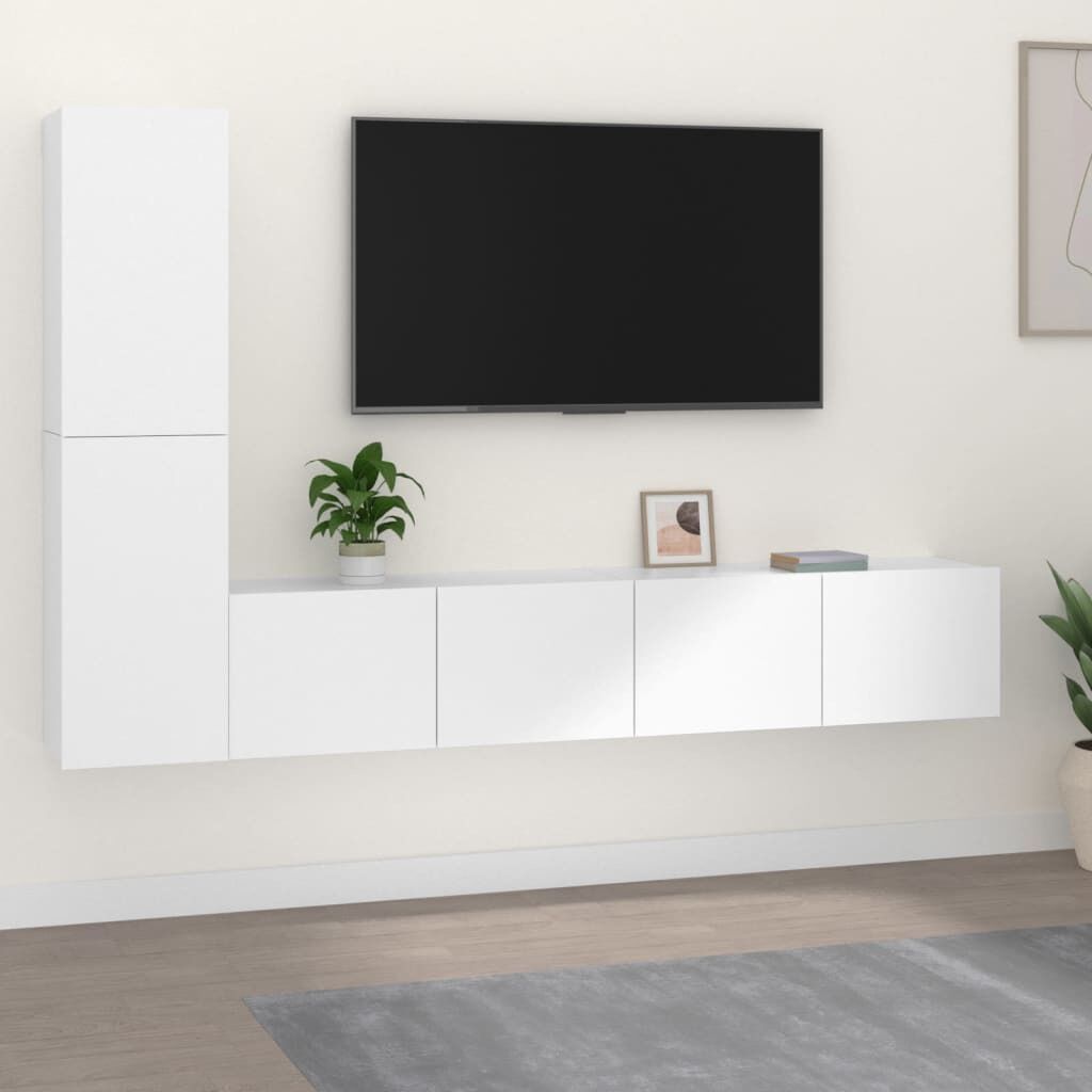 Moscow 4 Piece TV Cabinet Set Engineered Wood Moscow 4 Piece TV Cabinet Set Engineered Wood