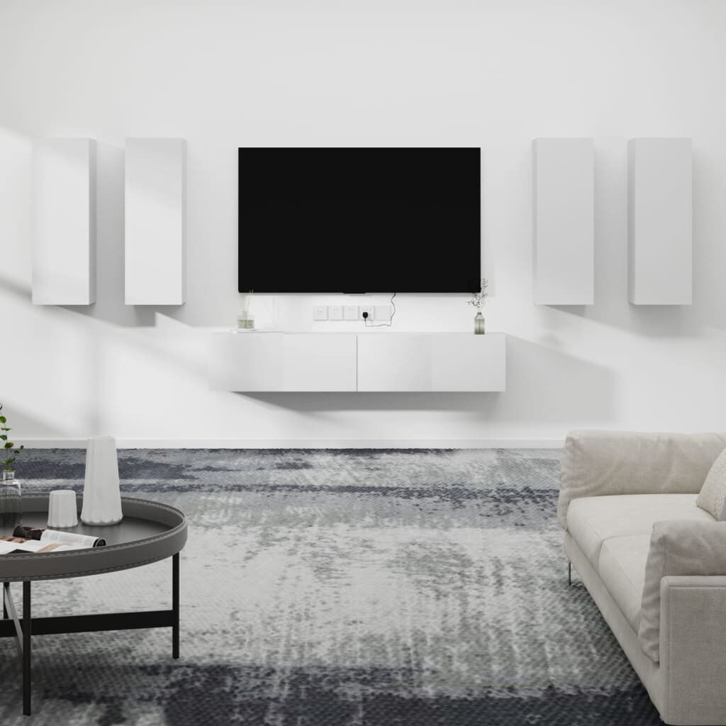Cusseta 6 Piece TV Cabinet Set Engineered Wood Cusseta 6 Piece TV Cabinet Set Engineered Wood
